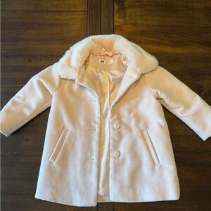 H&M Pink Pea Coat Elegant Structured Design